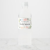 Fleur Jolie Brautparty Water Bottle Labels Wasserflaschenetikett (Vorderseite)