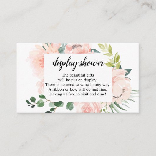 Fleur Jolie Floral Display Dusche Babyduschkarte Begleitkarte (Vorderseite)