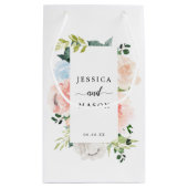 Fleur Jolie Floral Hotel Wedding Gift Bag Kleine Geschenktüte (Rückseite)