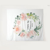 Fleur Jolie Hübsch Floral Bridal Backdrop Wandteppich (Vorderseite (Horizontal))