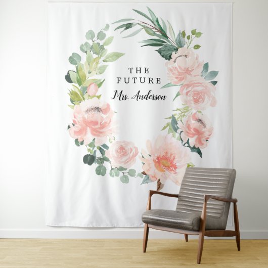 Fleur Jolie Hübsch Floral Bridal Backdrop Wandteppich (Beispiel)