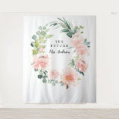 Fleur Jolie Hübsch Floral Bridal Backdrop Wandteppich (Vorderseite)