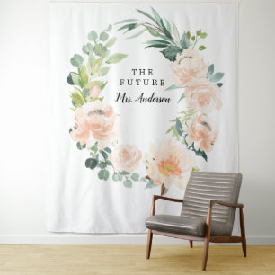 Fleur Jolie Hübsch Floral Bridal Backdrop Wandteppich