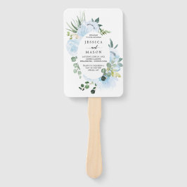 Fleur Jolie Watercolor Floral Wedding Program Fan Fächer