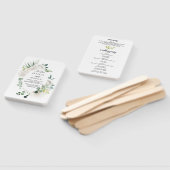 Fleur Jolie Watercolor Floral Wedding Program Fan Fächer (Non-assembled)