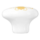 Fleur Lily Gold Keramikknauf (Seitenansicht)