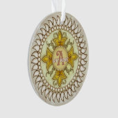 Fleur-Medaillon-Monogramm Ornament (Vorderseite)