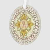 Fleur-Medaillon-Monogramm Ornament (Vorderseite)