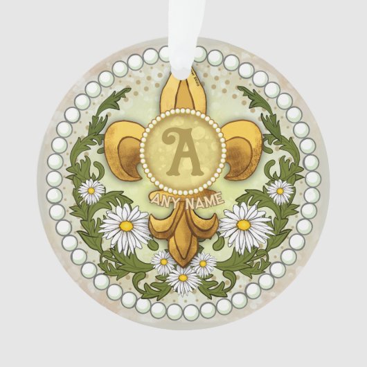 Fleur Monogramm  Ornament (Vorderseite)