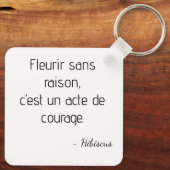 Fleur pixelisée en rose vibrant schlüsselanhänger (Rückseite)