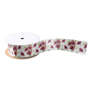 Fleur Poppy Ribbon Satinband