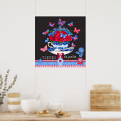 Fleur Porcelain Cup und Blume Poster (Küche)