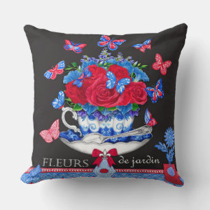 Fleur Porzellan Cup und Blume Kissen