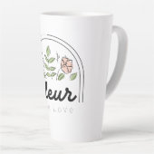 Fleur – Pure Love Florales Logo Milchtasse (Rechte Ecke)