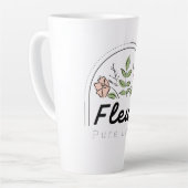 Fleur – Pure Love Florales Logo Milchtasse (Linke Ecke)