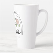 Fleur – Pure Love Florales Logo Milchtasse (Rechts)