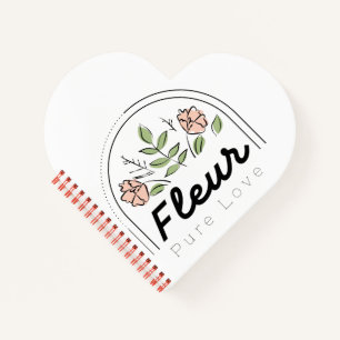 Fleur – Pure Love Florales Logo Notizblock