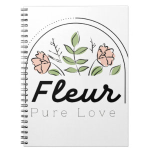 Fleur – Pure Love Florales Logo Notizblock