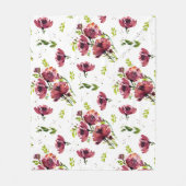 Fleur Watercolor Floral Blanket Fleecedecke (Vorderseite)