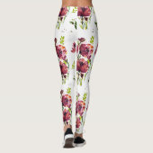 Fleur Watercolor Poppy Leggings (Rückseite)