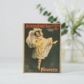 Fleurette, "Joseph Hart Vaudeville Co." Retro Thea Postkarte (Stehend Vorderseite)