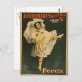 Fleurette, "Joseph Hart Vaudeville Co." Retro Thea Postkarte (Vorne/Hinten)