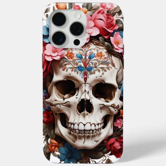 💀 Fleuri Elegant🌸 Case-Mate iPhone Hülle (Rückseite)