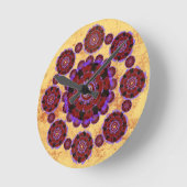 Fleuri Mandala Runde Wanduhr (Winkel)