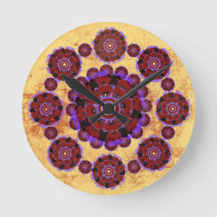 Fleuri Mandala Runde Wanduhr