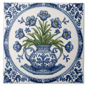 Fleurs couleur bleue 2 fliese (Vorderseite)