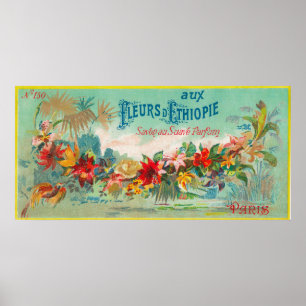 Fleurs D Ethiopie Soap LabelParis, Frankreich Poster
