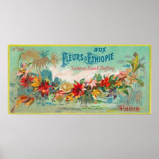 Fleurs D Ethiopie Soap LabelParis, Frankreich Poster (Vorne)