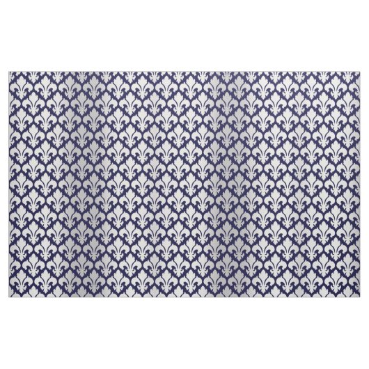 Fleurs-de-lys Silber und Blau Stoff (Fat Quarter (45,7 x 55,9 cm))