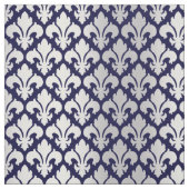 Fleurs de lys Silver and Blue Stoff (Muster)