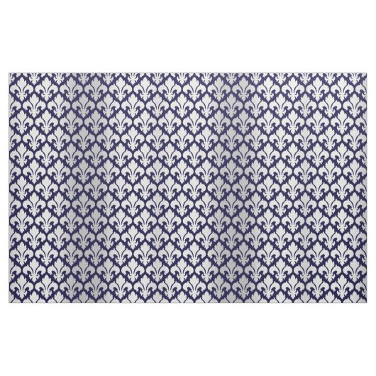 Fleurs de lys Silver and Blue Stoff (Fat Quarter (45,7 x 55,9 cm))