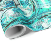 Fleurs en Turquoise...... Geschenkpapier (Rolleneckpunkt)