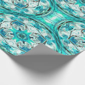 Fleurs en Turquoise...... Geschenkpapier (Ecke)