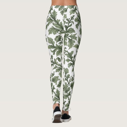 fleurs et feuilles vertes leggings (Rückseite)