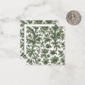 fleurs et feuilles vertes mitteilungskarte (Vorderseite/Rückseite Beispiel)