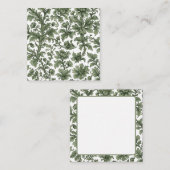 fleurs et feuilles vertes mitteilungskarte (Vorne/Hinten)