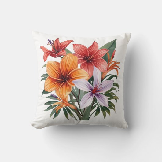 Fleurs Exotiques – Bouquet Tropical Coussin Kissen (Vorderseite)