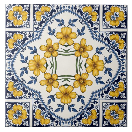 Fleurs jaunes 2 fliese (Vorderseite)