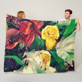Fleurs Le Matin Fleecedecke