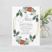 Fleurs Pastel Modern Bridal Shower Invitation Einladung (Stehend Vorderseite)