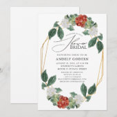 Fleurs Pastel Modern Bridal Shower Invitation Einladung (Vorne/Hinten)