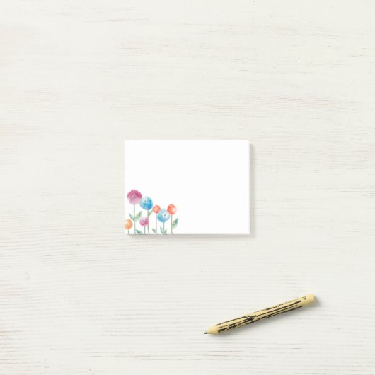 Fleurs Post-it Klebezettel (Auf Schreibtisch)