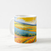 "Fleurs Tranquilles" weite Landschaft Provence Kaffeetasse (Vorderseite Links)