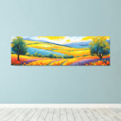 "Fleurs Tranquilles" weite Landschaft Provence Leinwanddruck (Insitu (Holzboden))