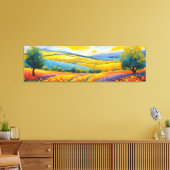 "Fleurs Tranquilles" weite Landschaft Provence Leinwanddruck (Insitu (Wohnzimmer))