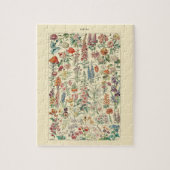 Fleurs Wildblume Garden Botanisches Diagramm Puzzle (Vertikal)